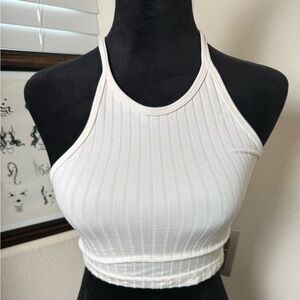 Urban Outfitters Cropped Ribbed‎ Racerback Tank Top
